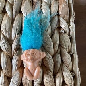 Vintage Treasure Trolls blue hair baby